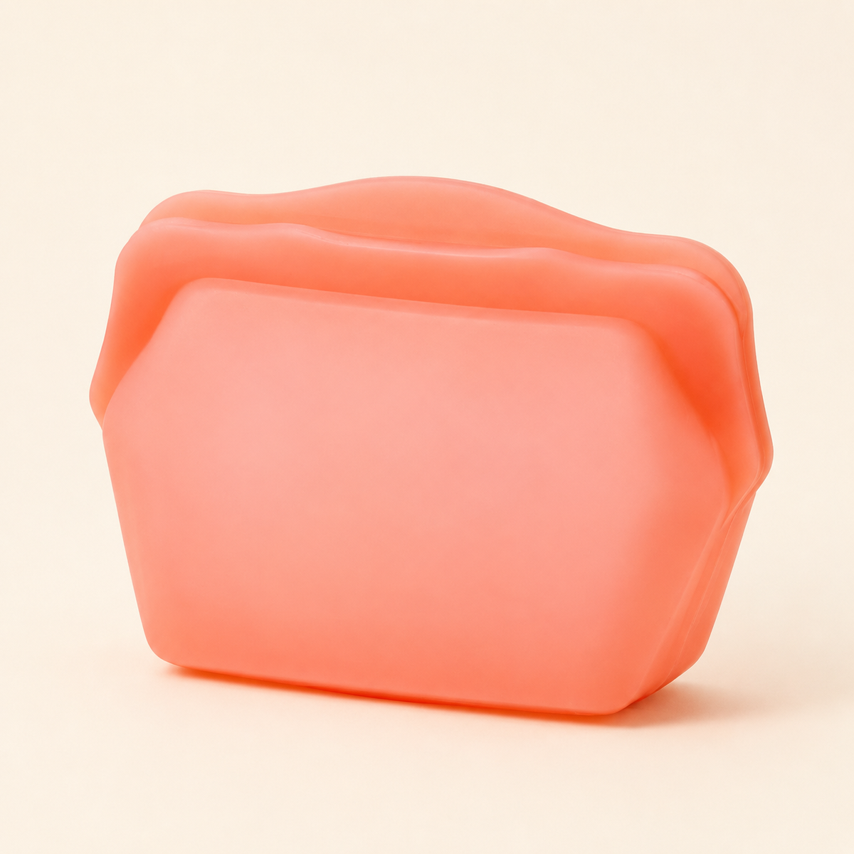 Orange silicone storage bag