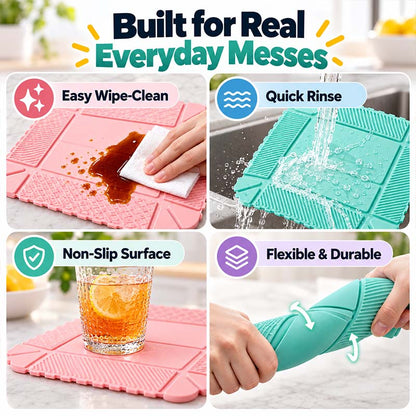 🧲 FlexFold™ Magnetic Folding Tray – Snack Tray & Kitchen Mat
