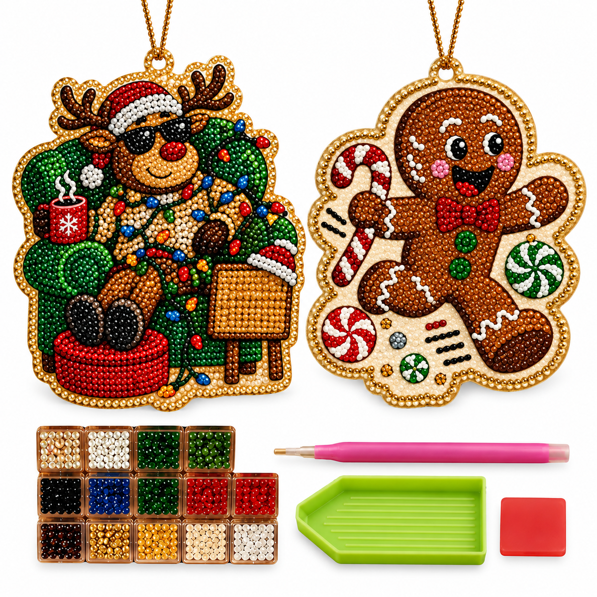 🎄Christmas Pearl Art Ornament Kit – Craft It, Hang It, Gift It ✨ (OFFER)