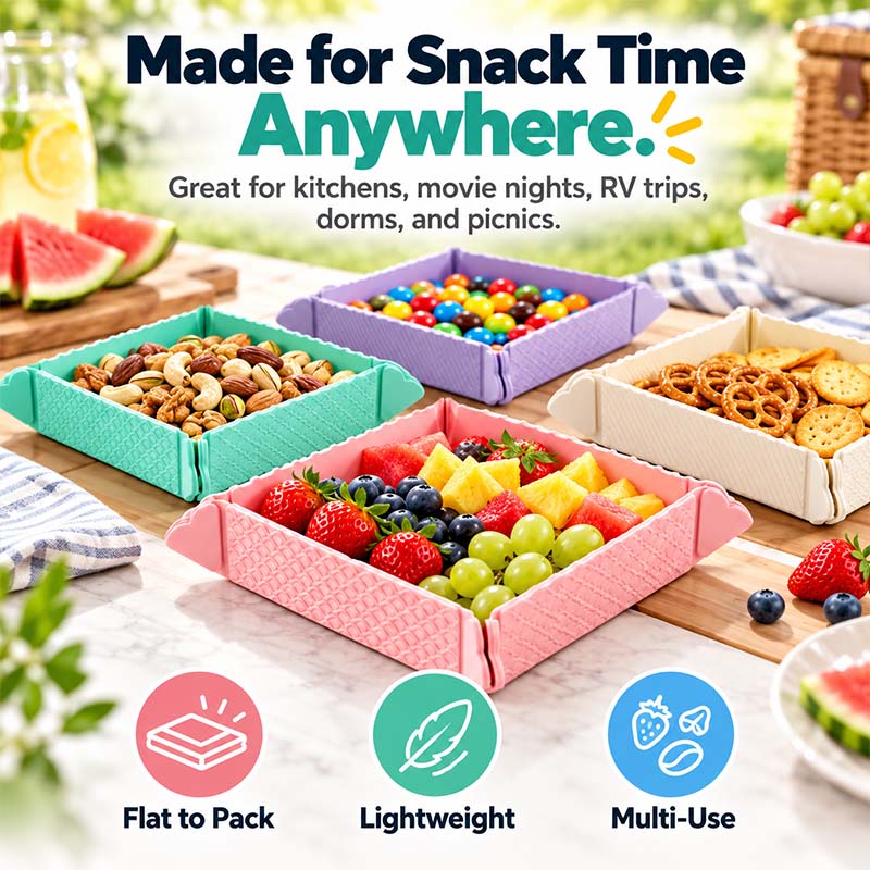 🧲 FlexFold™ Magnetic Folding Tray – Snack Tray & Kitchen Mat