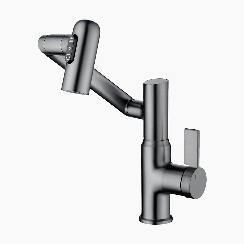 Recertified-Lefton Single-Hole Rotatable Faucet with Temperature Display-BF2204-US