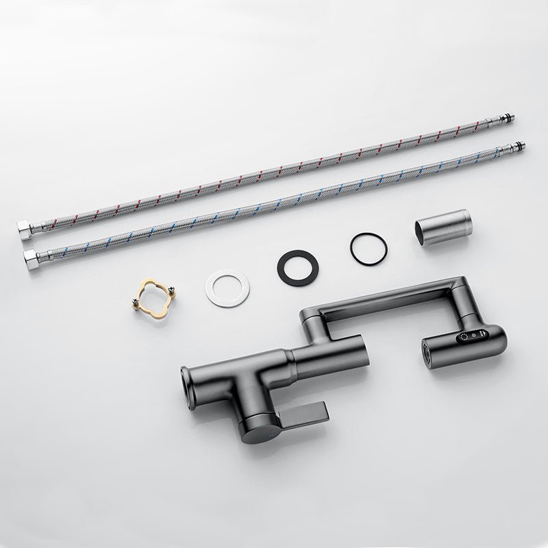 Recertified-Lefton Single-Hole Rotatable Faucet with Temperature Display-BF2204-US