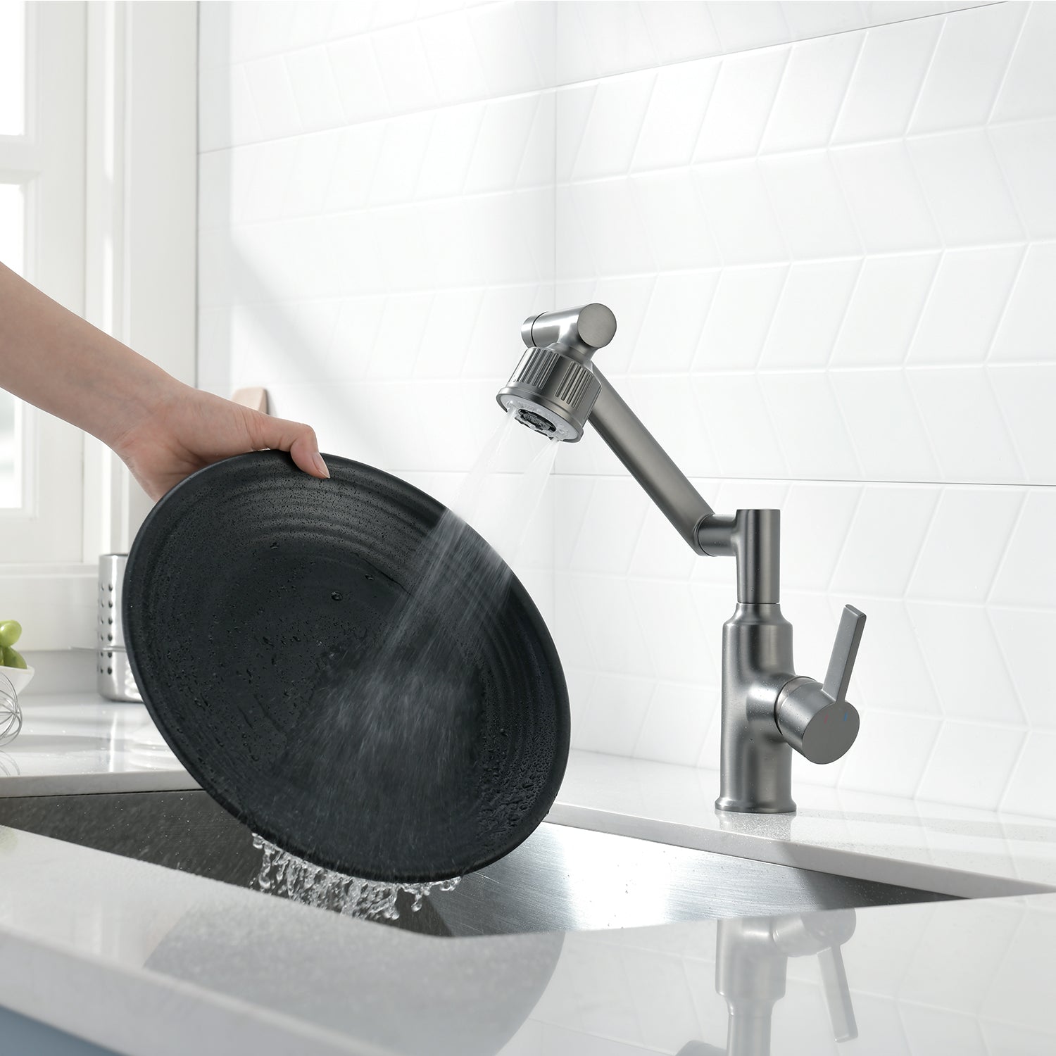 Recertified-Lefton Rotatable Faucet with 5 Water Outlet Modes-KF2205
