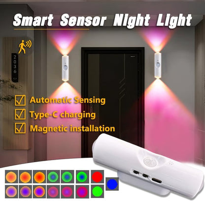 🌈 MotionGlow™ 7-Color Motion Sensor Night Light – Magnetic & Rechargeable