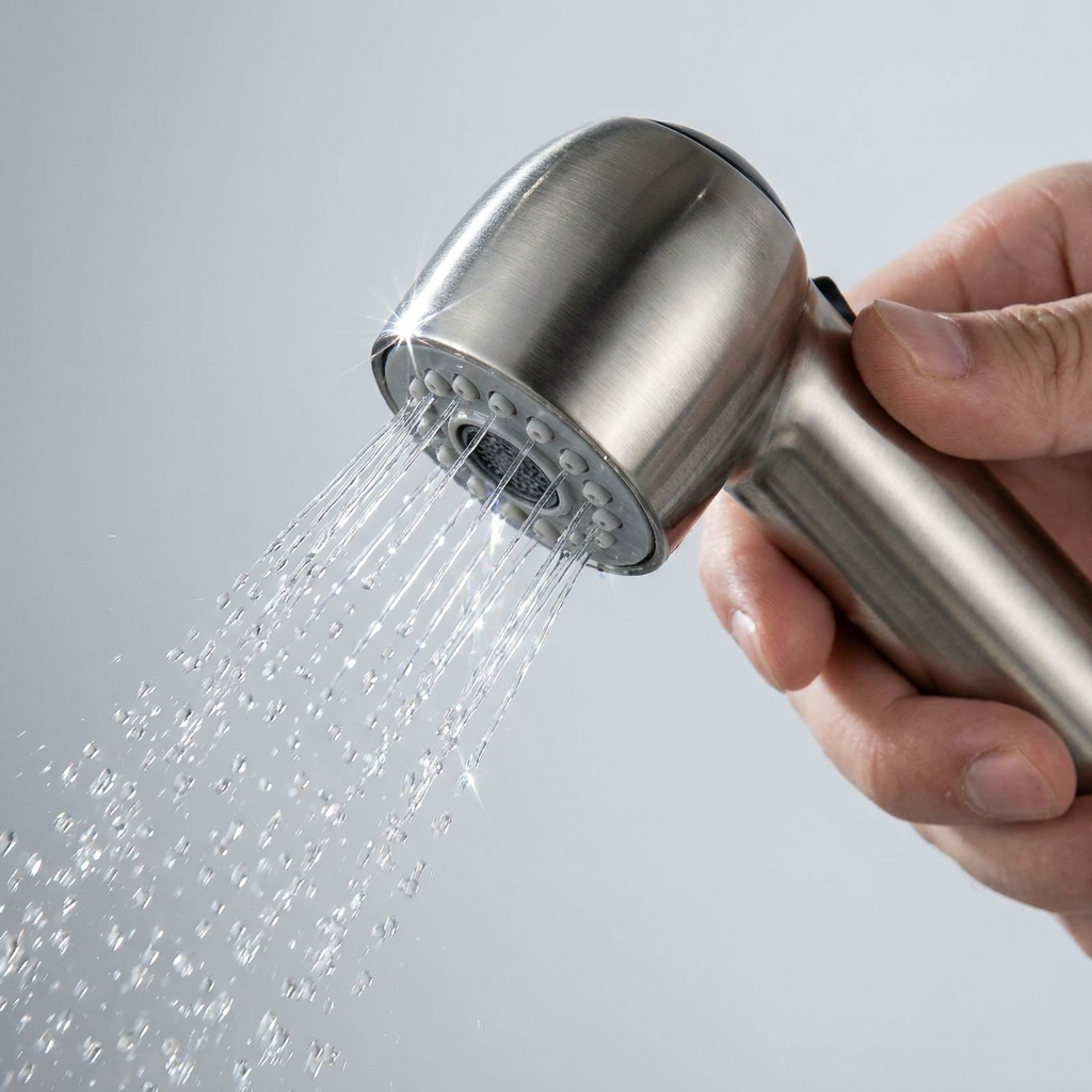 Close-up of the pull-out spray head