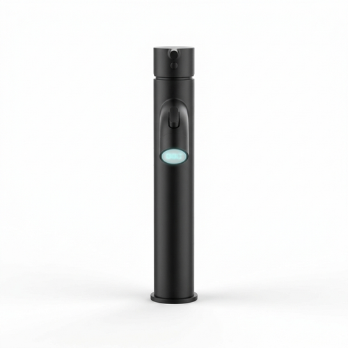 Single-handle bathroom faucet in matte black, front view
