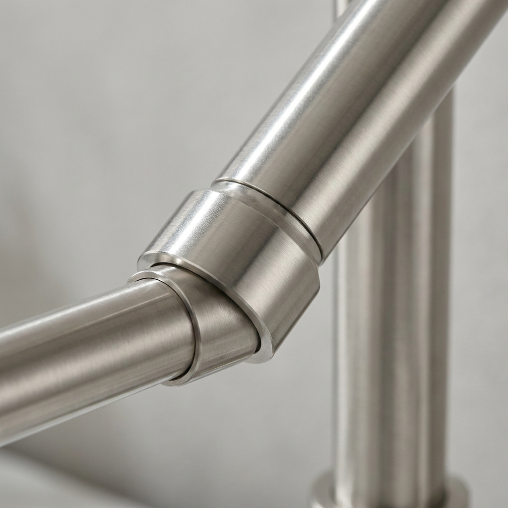 Close-up of the pivoting swivel joint