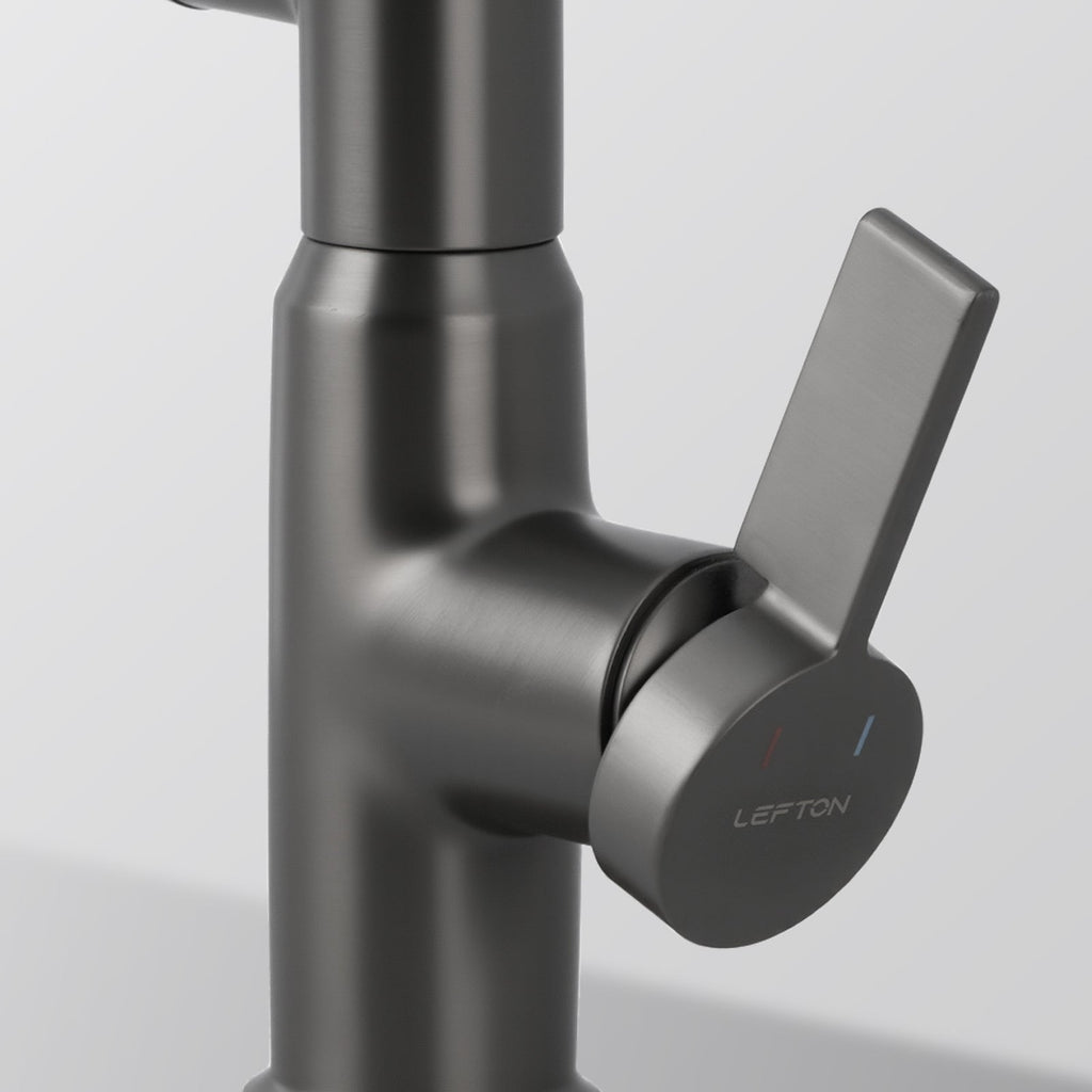Recertified-Lefton Single-Hole Rotatable Faucet with Temperature Display-BF2204-US