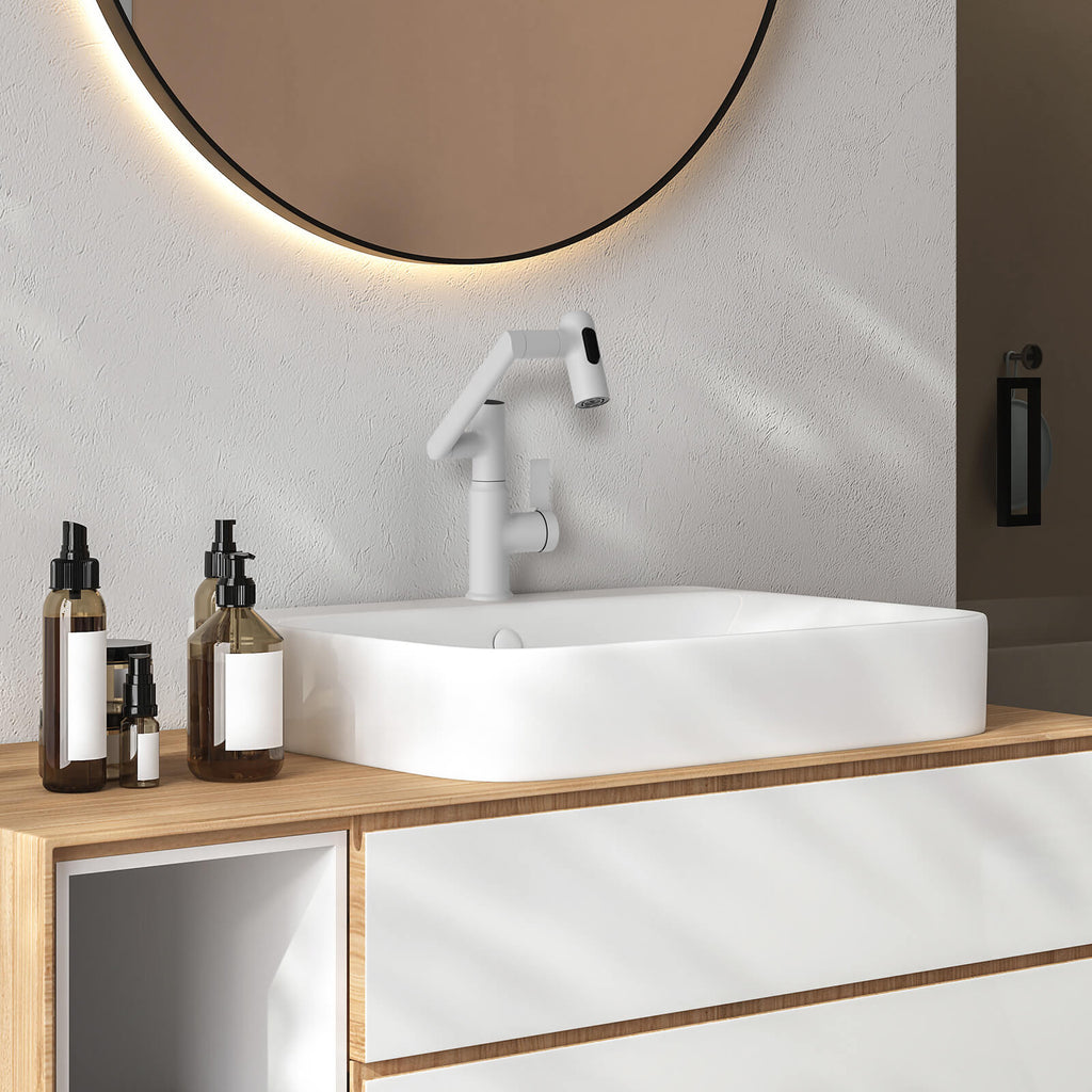 Recertified-Lefton Single-Hole Rotatable Faucet with Temperature Display-BF2204-US