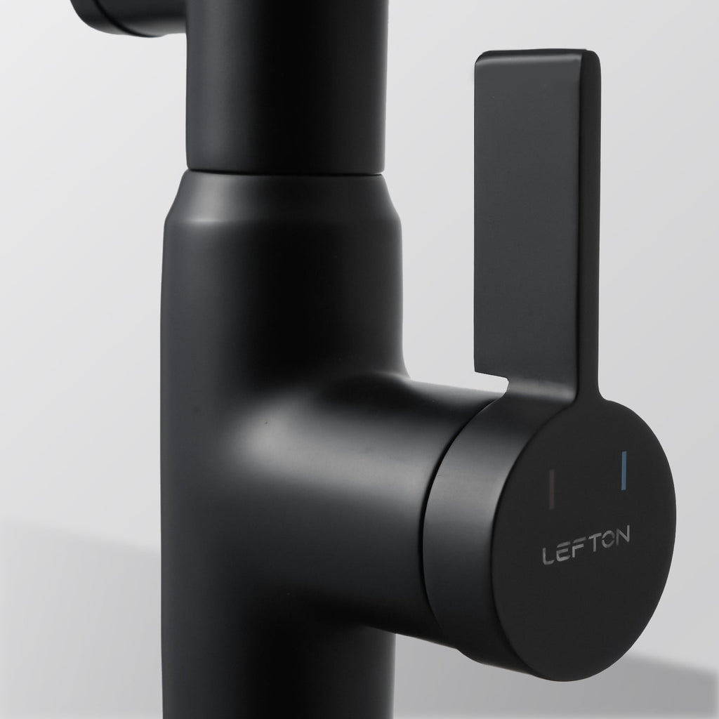 Recertified-Lefton Single-Hole Rotatable Faucet with Temperature Display-BF2204-US