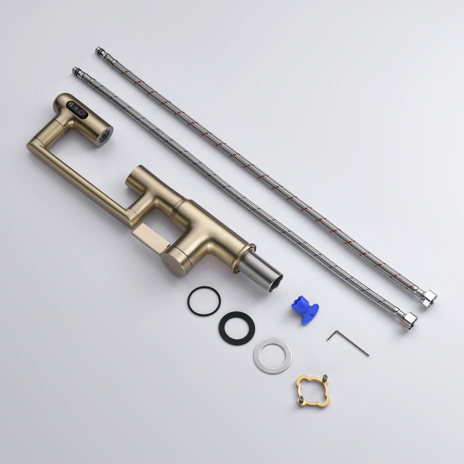 Recertified-Lefton Single-Hole Rotatable Faucet with Temperature Display-BF2204-US