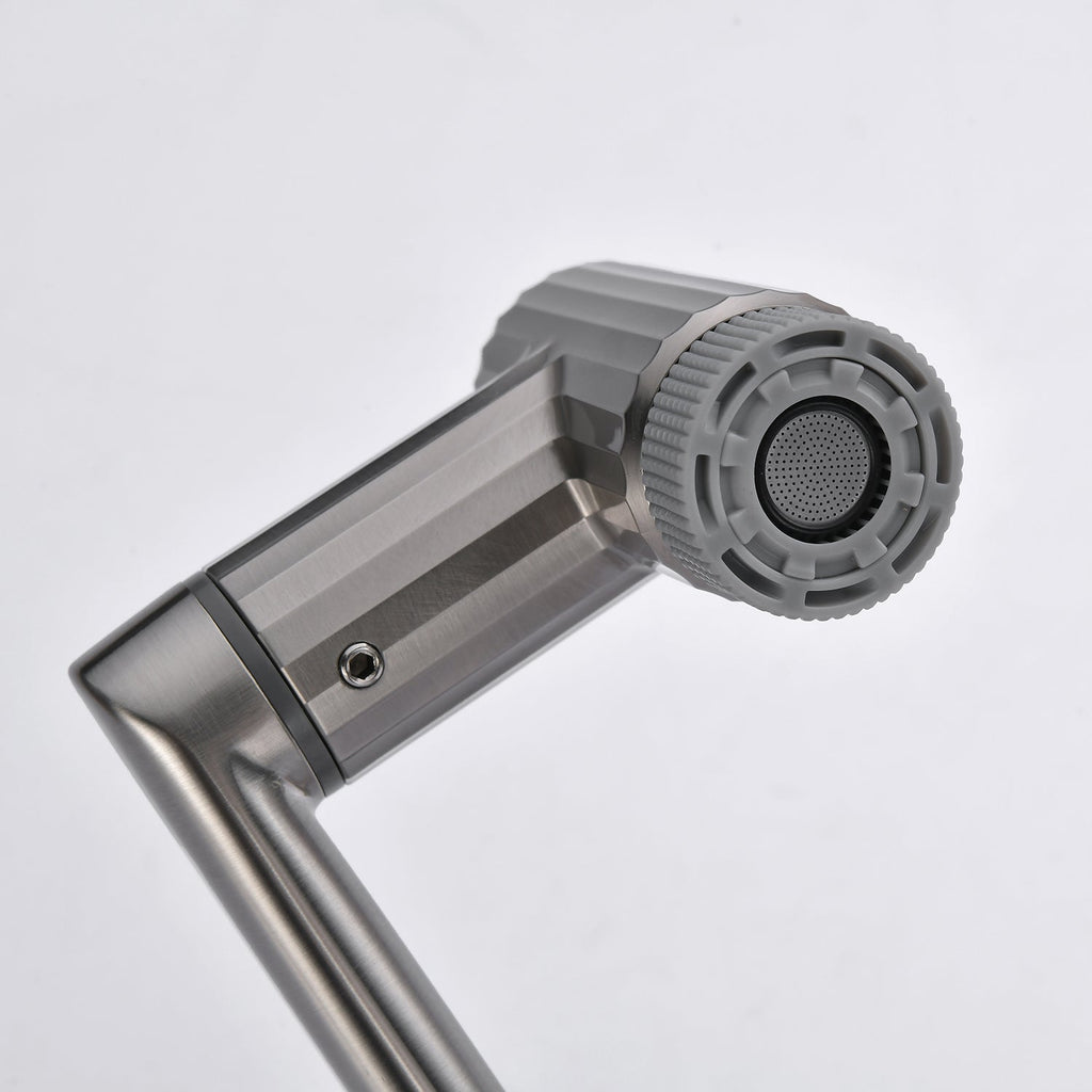 Recertified-Lefton 360° Rotatable Single-Hole Bathroom Faucet-BF2208-US