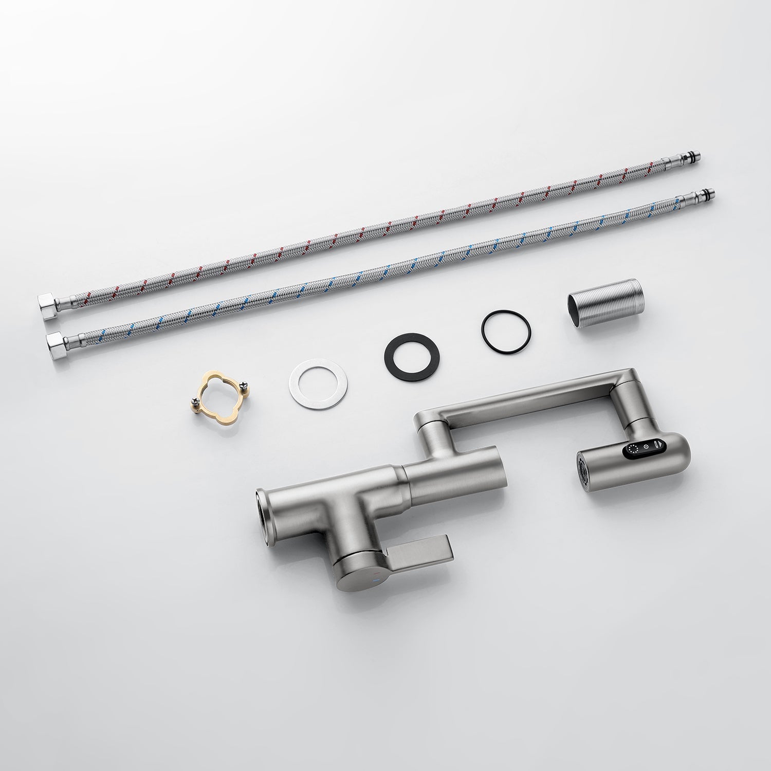 Recertified-Lefton Single-Hole Rotatable Faucet with Temperature Display-BF2204-US