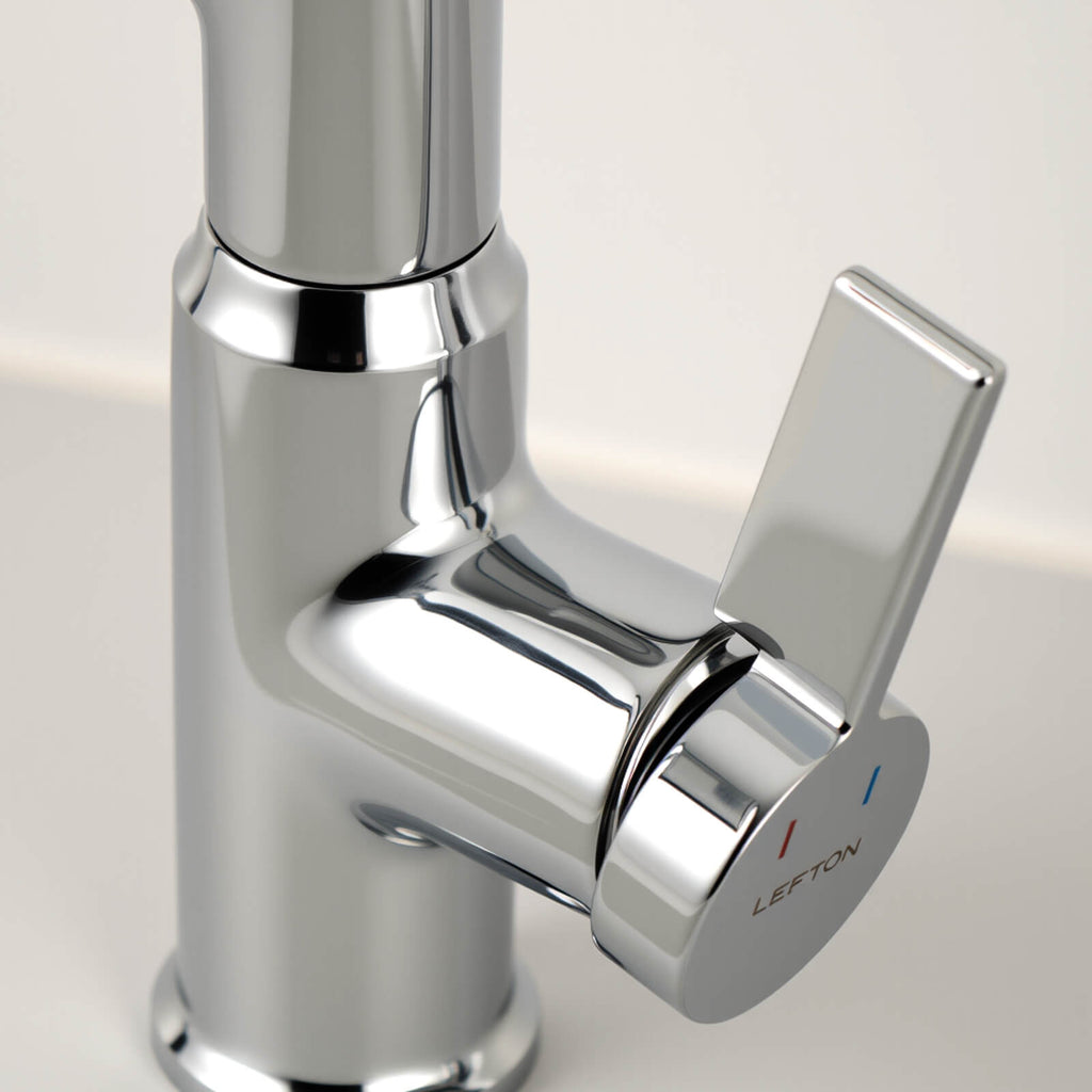 Recertified-Lefton Single-Hole Rotatable Faucet with Temperature Display-BF2204-US