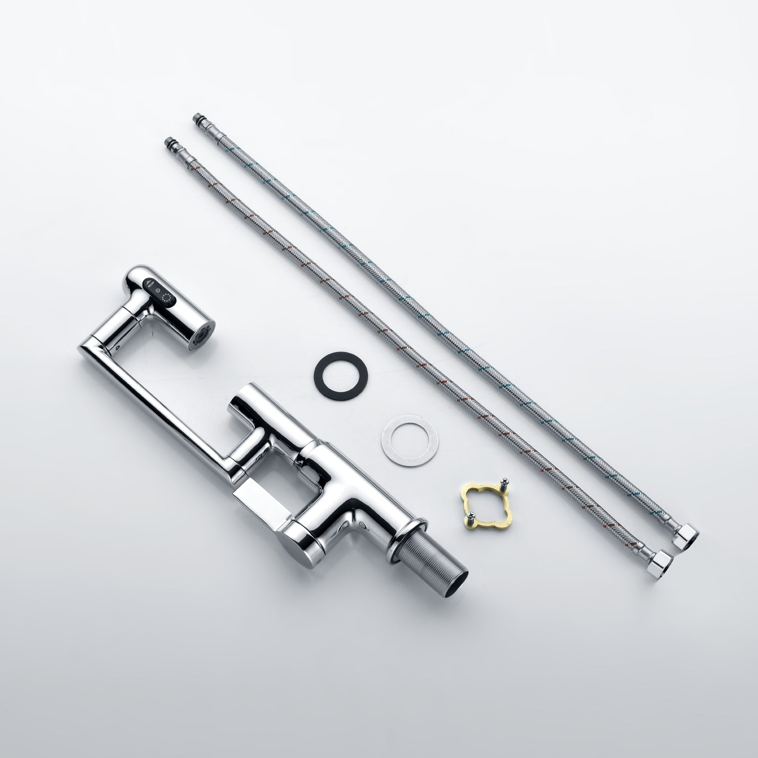 Recertified-Lefton Single-Hole Rotatable Faucet with Temperature Display-BF2204-US