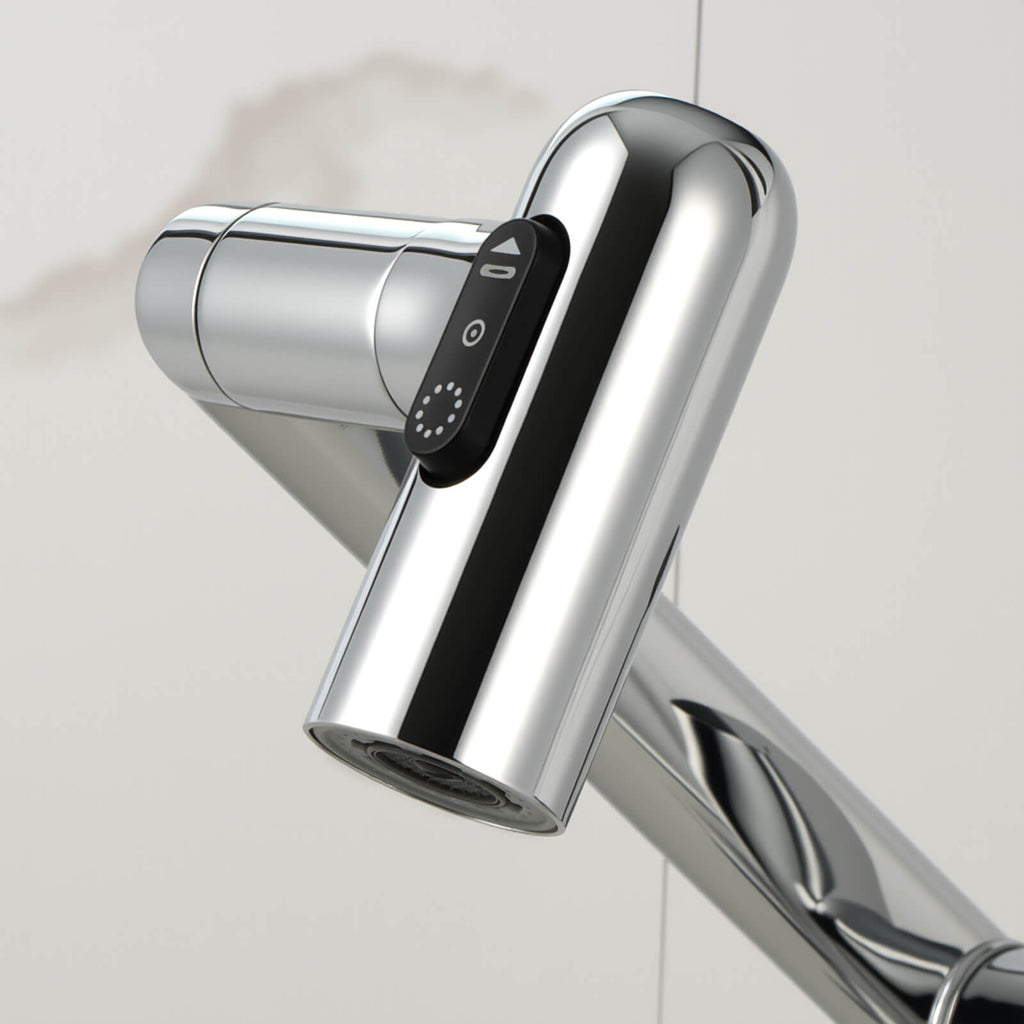 Recertified-Lefton Single-Hole Rotatable Faucet with Temperature Display-BF2204-US