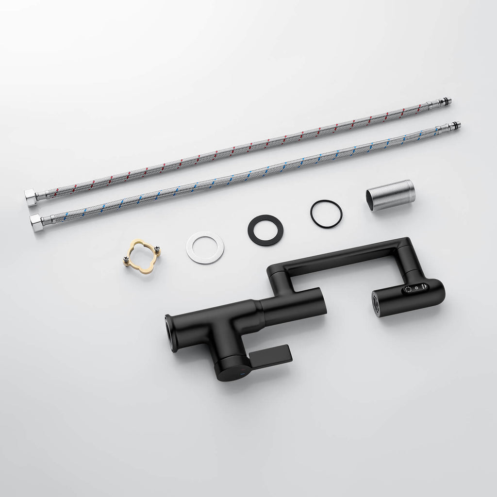 Recertified-Lefton Single-Hole Rotatable Faucet with Temperature Display-BF2204-US
