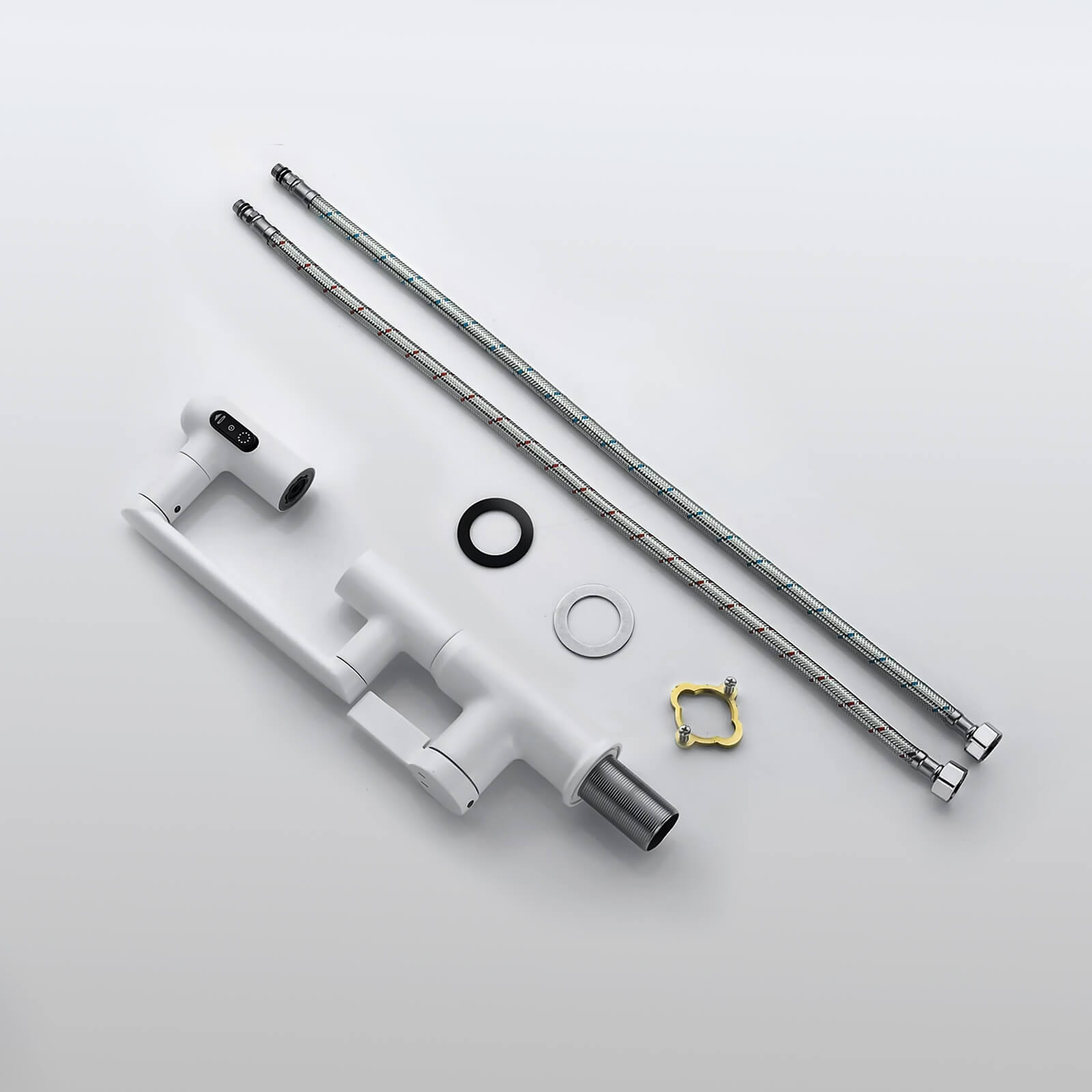 Recertified-Lefton Single-Hole Rotatable Faucet with Temperature Display-BF2204-US