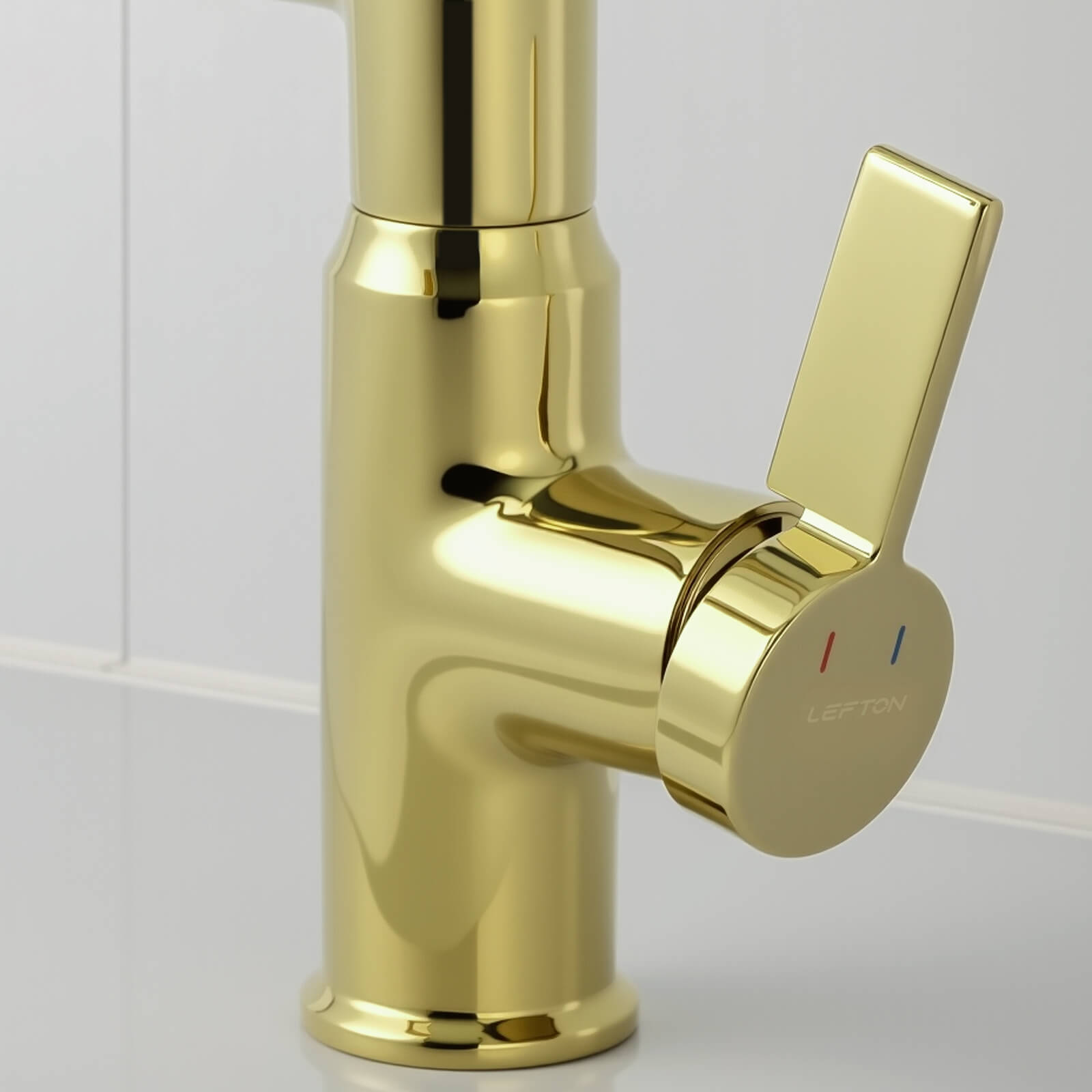 Recertified-Lefton Single-Hole Rotatable Faucet with Temperature Display-BF2204-US