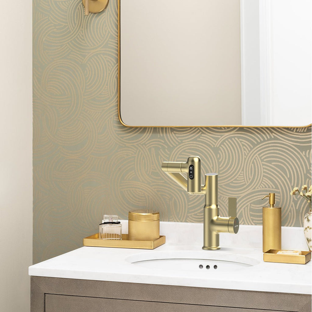 Recertified-Lefton Single-Hole Rotatable Faucet with Temperature Display-BF2204-US