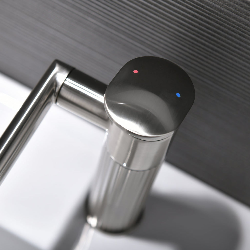Recertified-Lefton 360° Rotatable Single-Hole Bathroom Faucet-BF2208-US