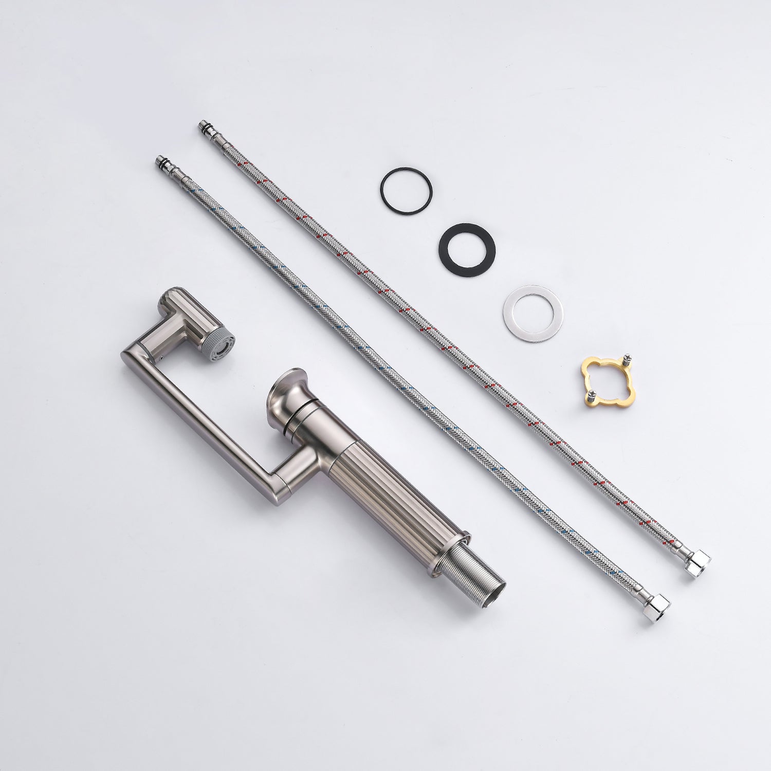 Recertified-Lefton 360° Rotatable Single-Hole Bathroom Faucet-BF2208-US