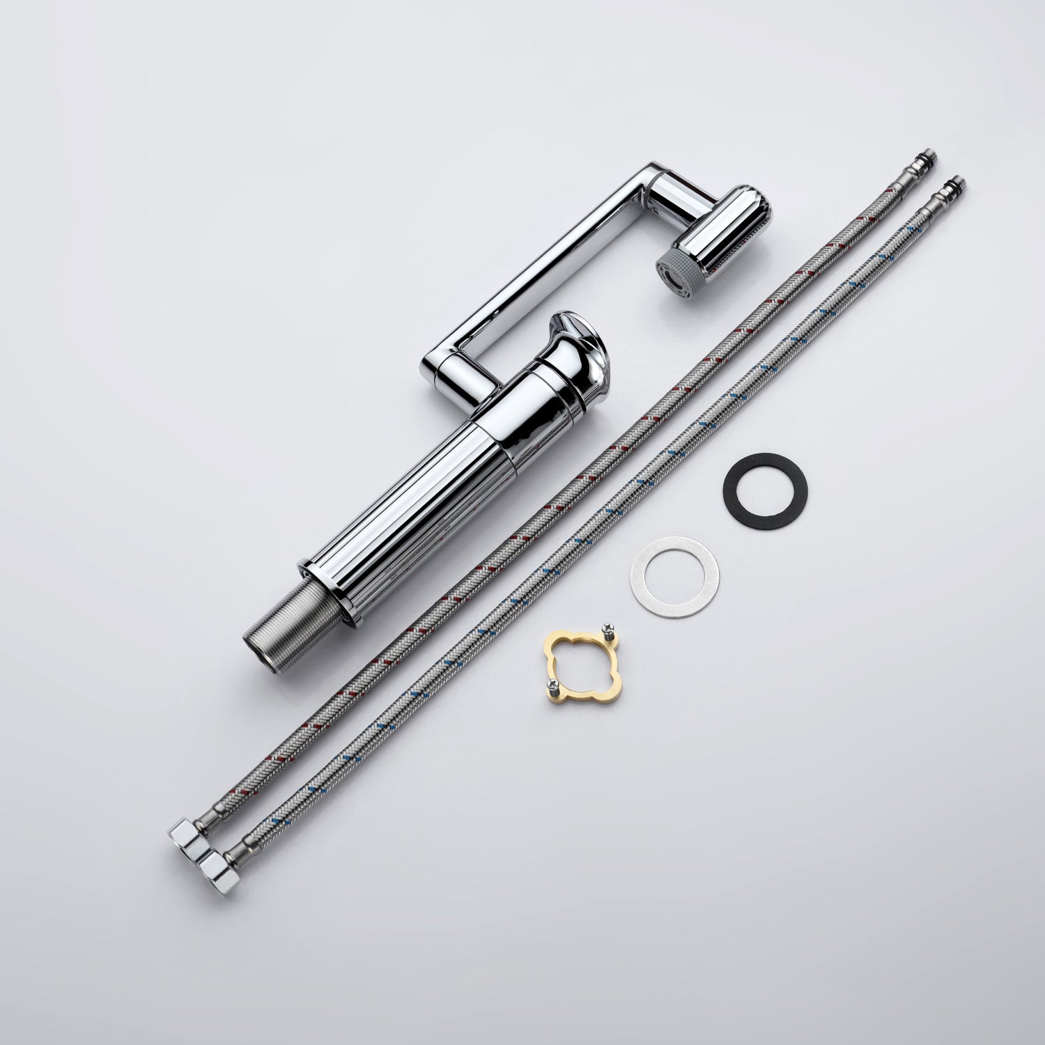 Recertified-Lefton 360° Rotatable Single-Hole Bathroom Faucet-BF2208-US