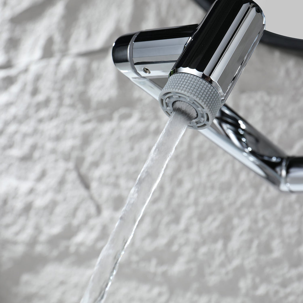 Recertified-Lefton 360° Rotatable Single-Hole Bathroom Faucet-BF2208-US