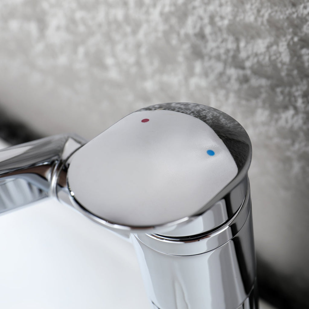 Recertified-Lefton 360° Rotatable Single-Hole Bathroom Faucet-BF2208-US