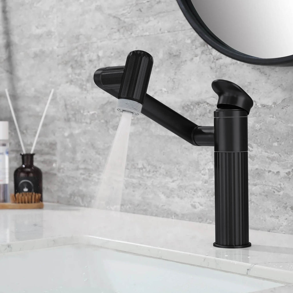 Recertified-Lefton 360° Rotatable Single-Hole Bathroom Faucet-BF2208-US