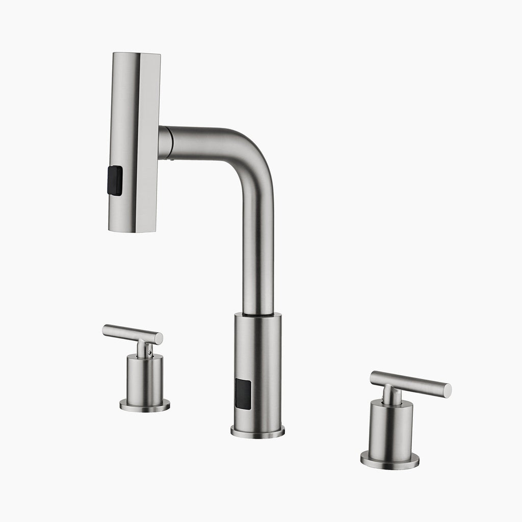 Recertified-Lefton Two-Handle Widespread Waterfall Bathroom Faucet-BFWS2401-US