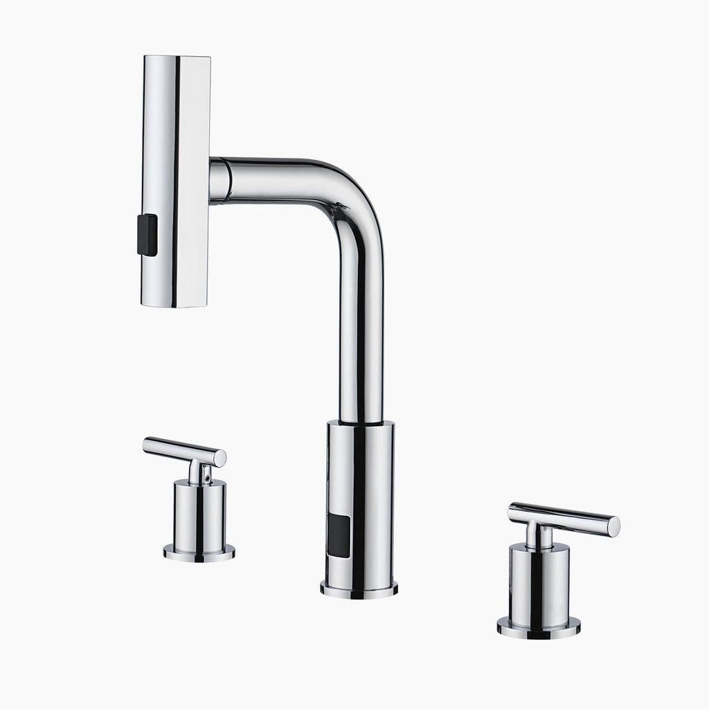 Recertified-Lefton Two-Handle Widespread Waterfall Bathroom Faucet-BFWS2401-US