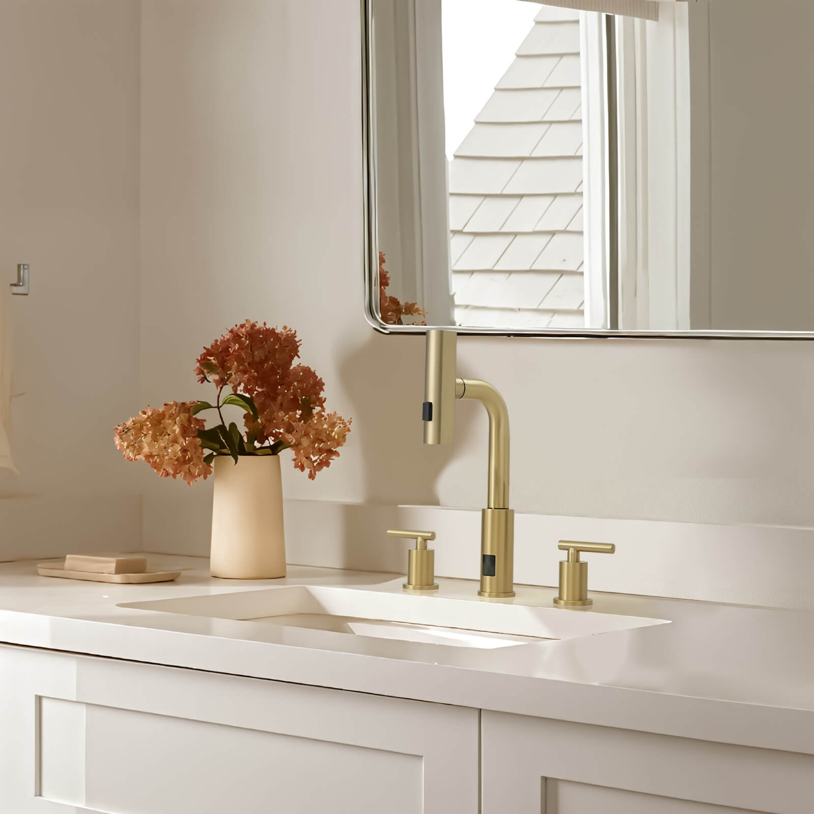 Recertified-Lefton Two-Handle Widespread Waterfall Bathroom Faucet-BFWS2401-US