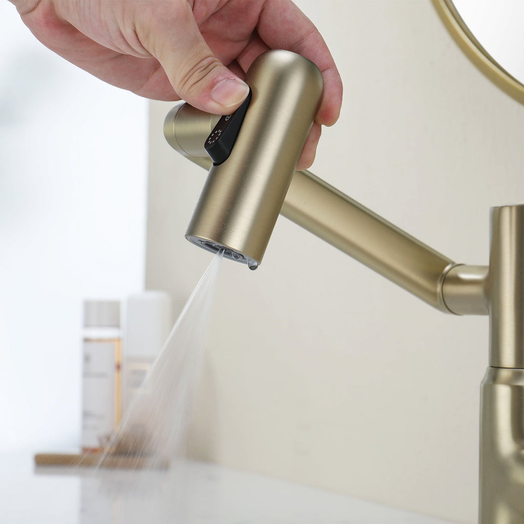Recertified-Lefton Single-Hole Rotatable Faucet with Temperature Display-BF2204-US