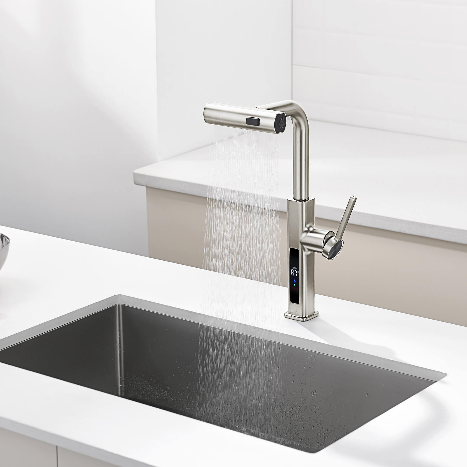 Recertified-Lefton Waterfall Kitchen Faucet-KF2209-US