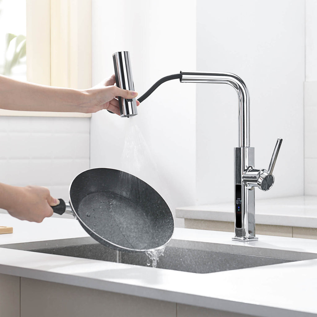 Recertified-Lefton Waterfall Kitchen Faucet-KF2209-US