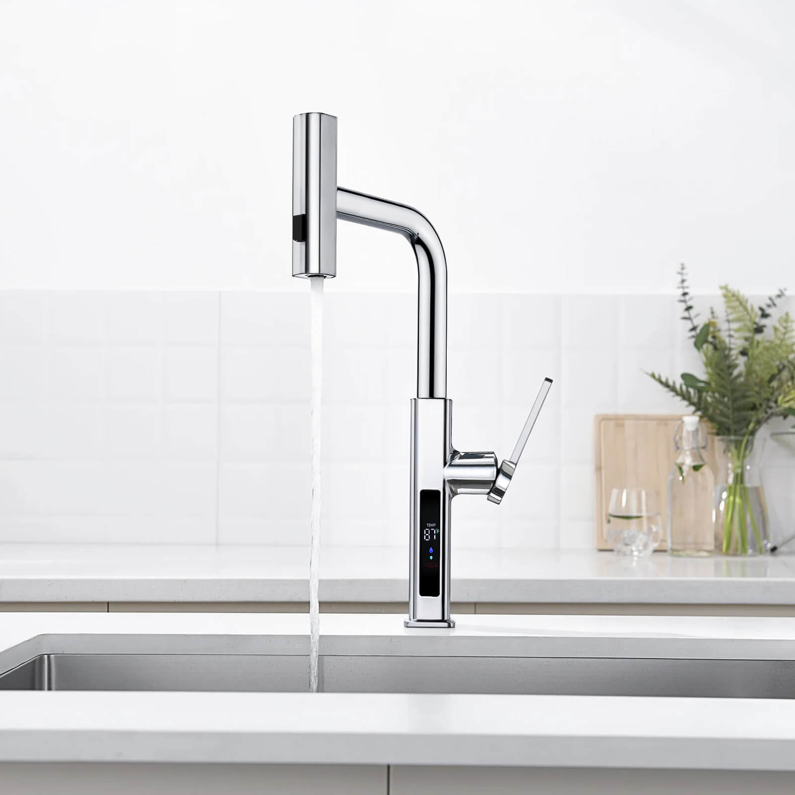 Recertified-Lefton Waterfall Kitchen Faucet-KF2209-US