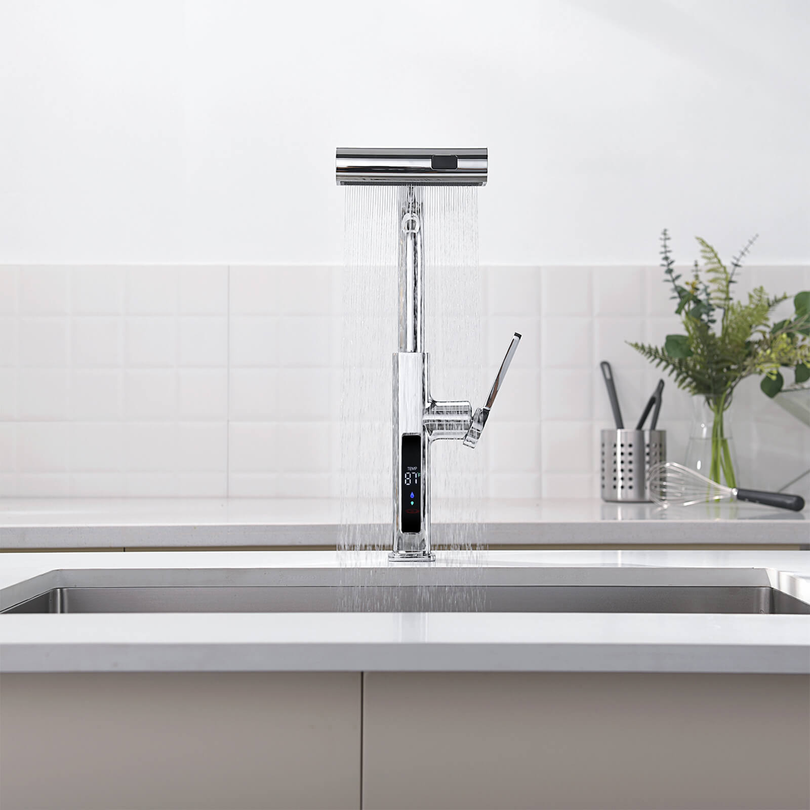 Recertified-Lefton Waterfall Kitchen Faucet-KF2209-US