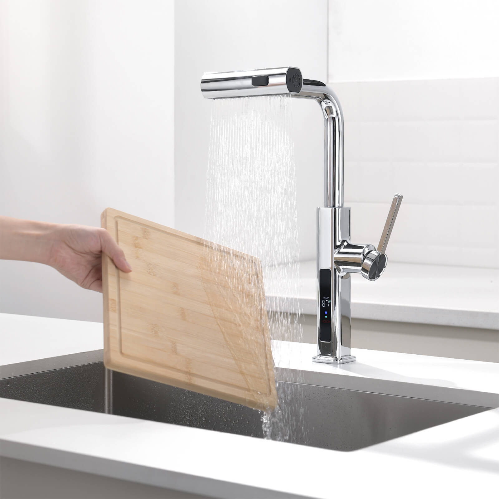 Recertified-Lefton Waterfall Kitchen Faucet-KF2209-US
