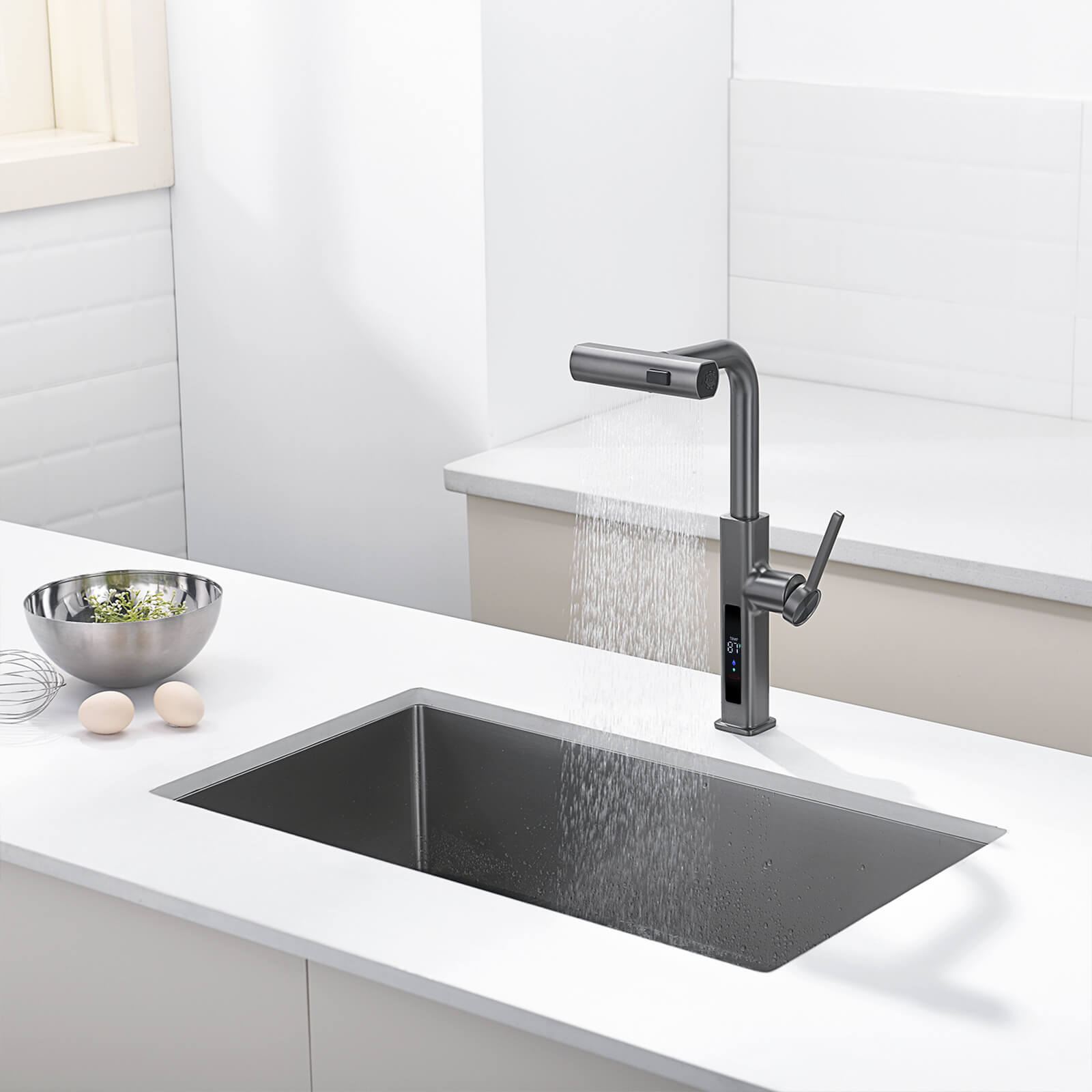 Recertified-Lefton Waterfall Kitchen Faucet-KF2209-US