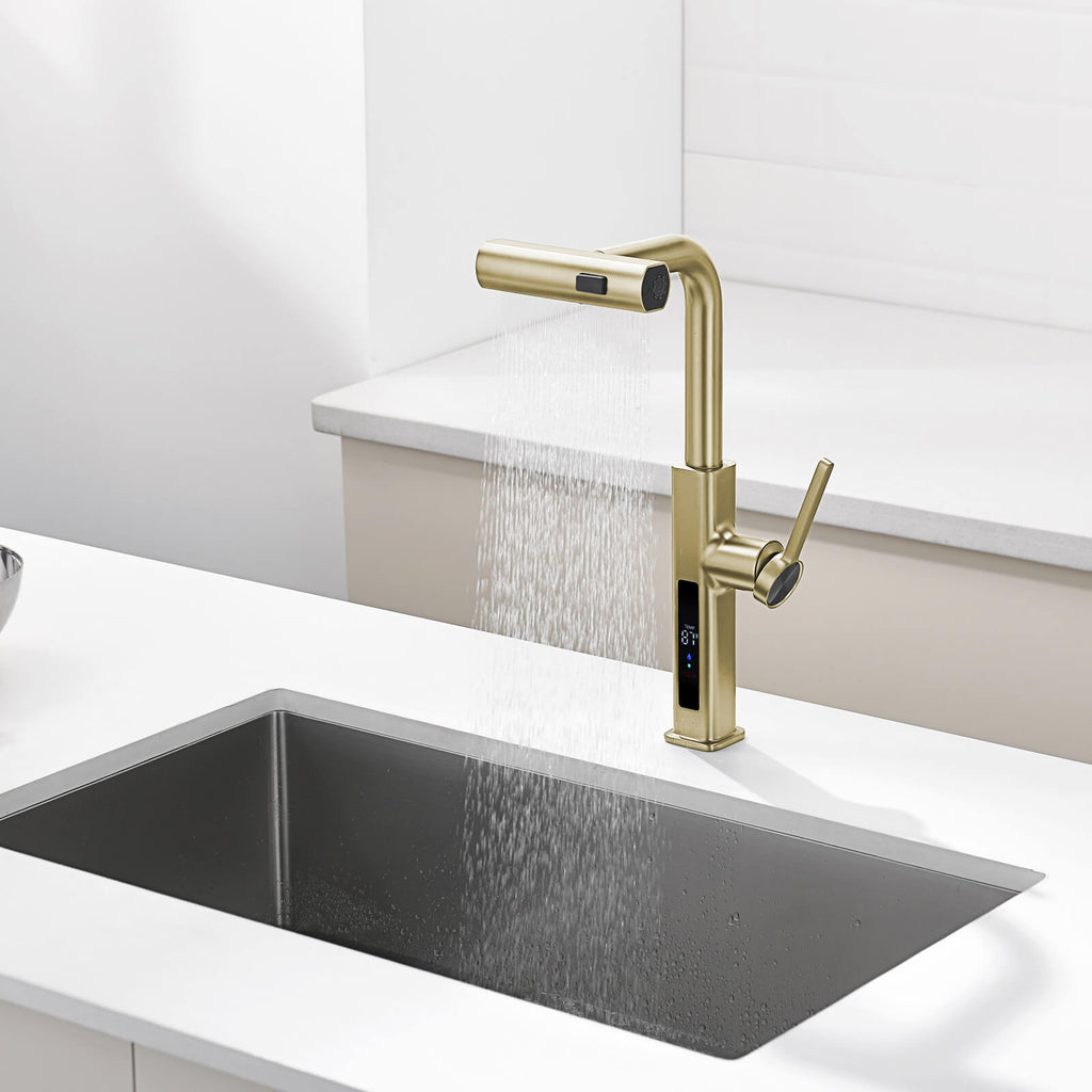 Recertified-Lefton Waterfall Kitchen Faucet-KF2209-US
