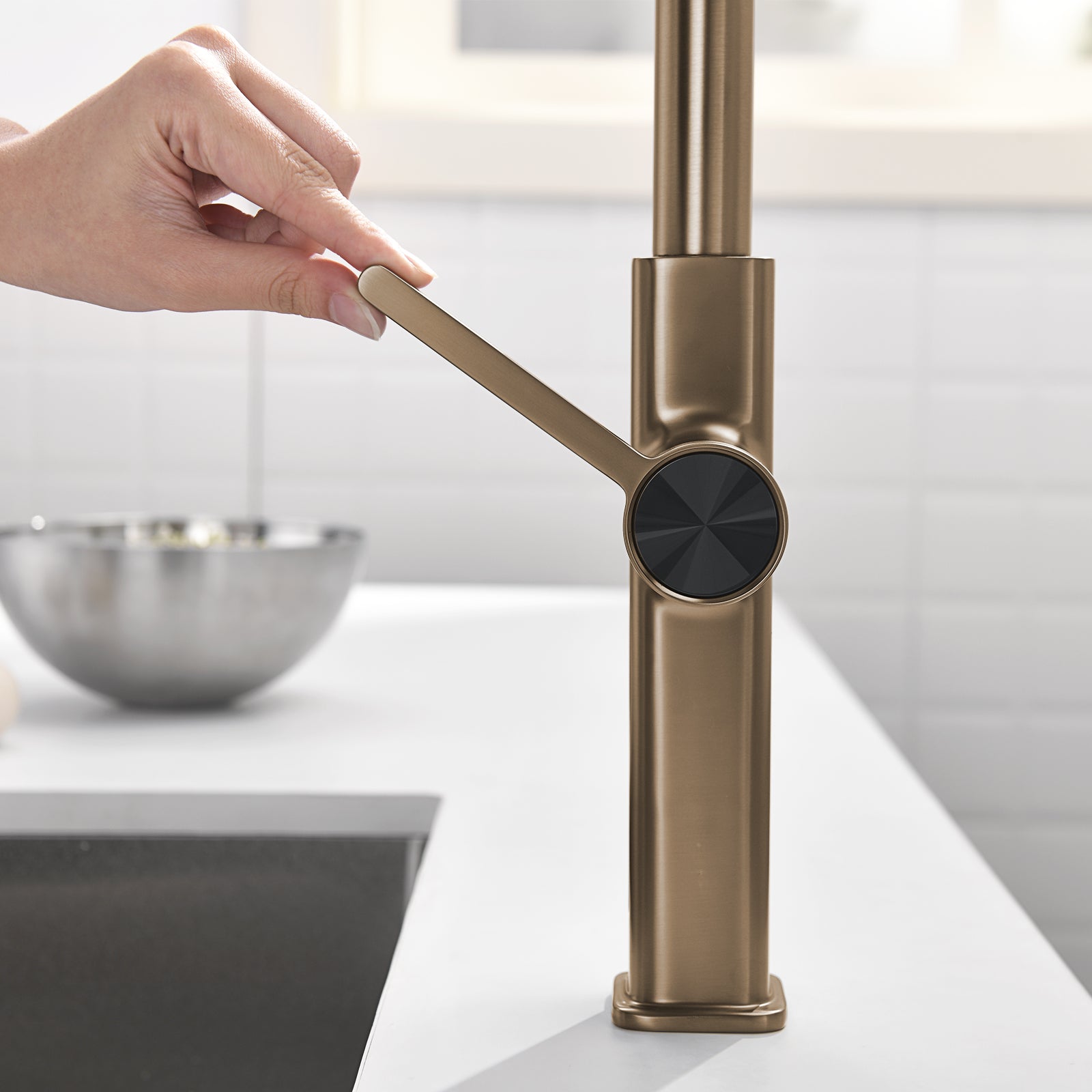 Recertified-Lefton Waterfall Kitchen Faucet-KF2209-US