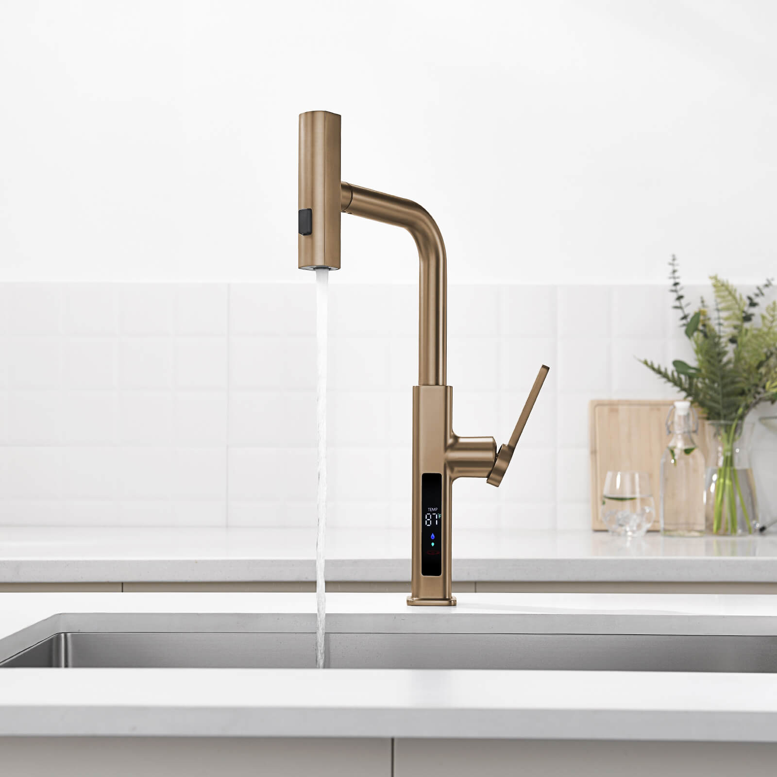 Recertified-Lefton Waterfall Kitchen Faucet-KF2209-US