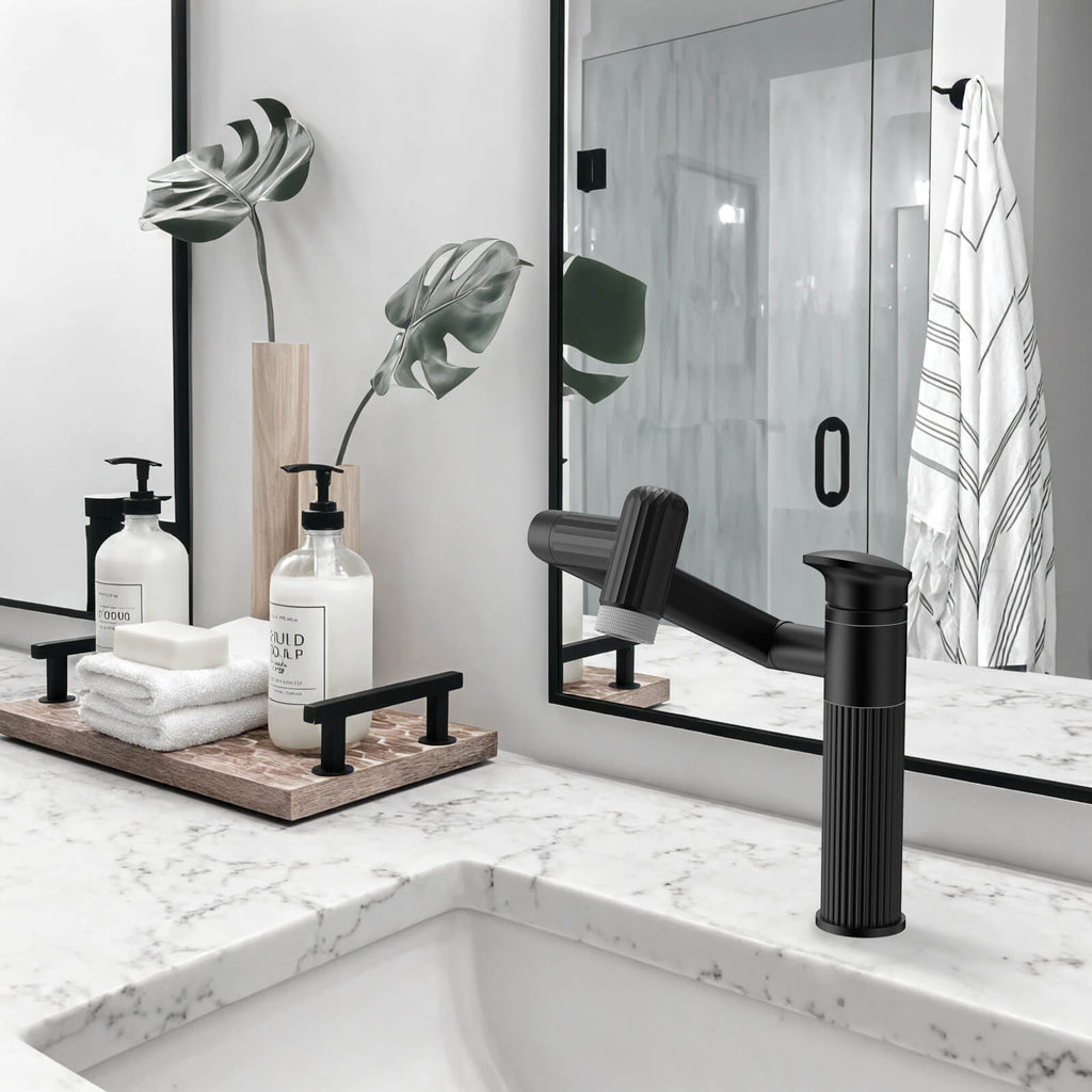 Recertified-Lefton 360° Rotatable Single-Hole Bathroom Faucet-BF2208-US