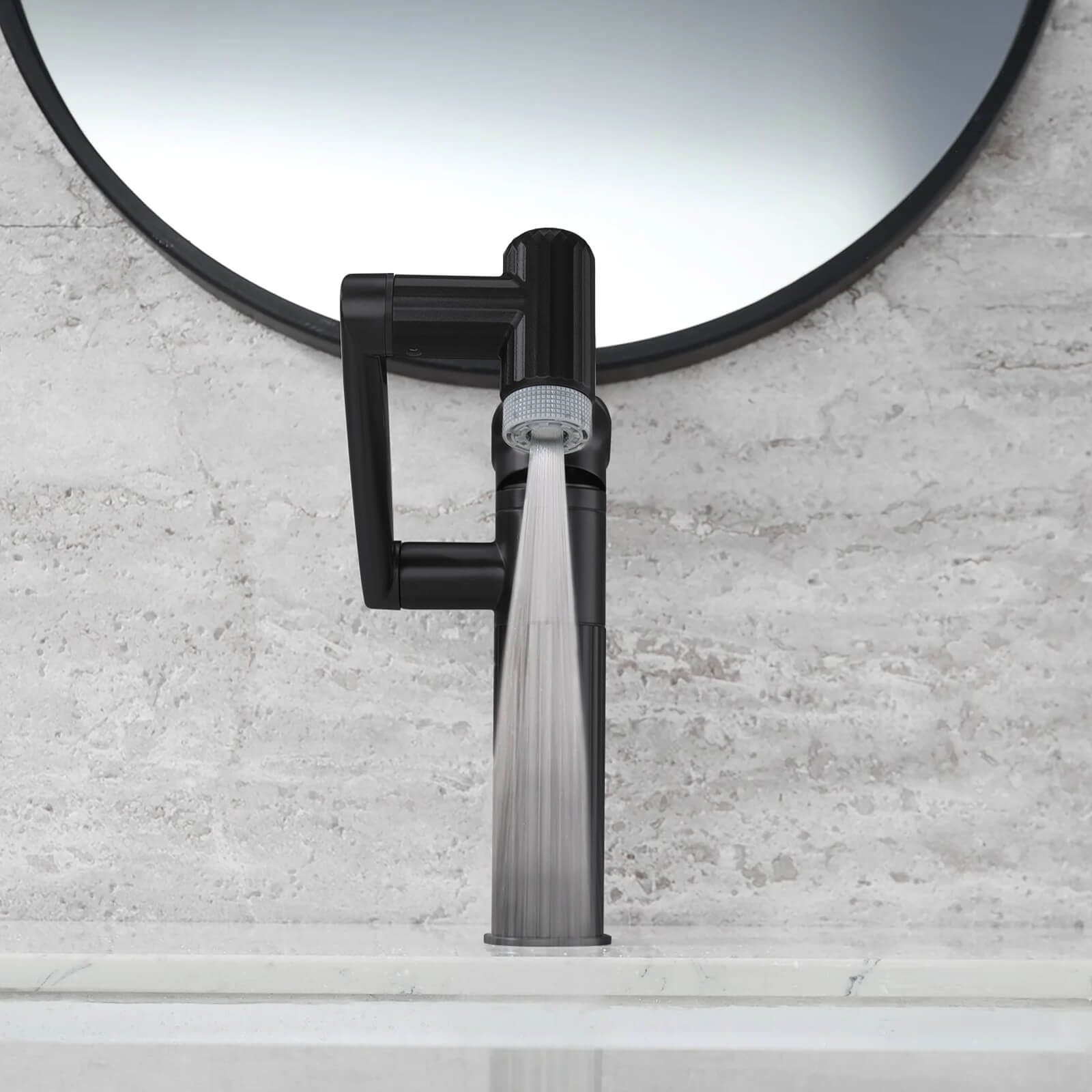 Recertified-Lefton 360° Rotatable Single-Hole Bathroom Faucet-BF2208-US
