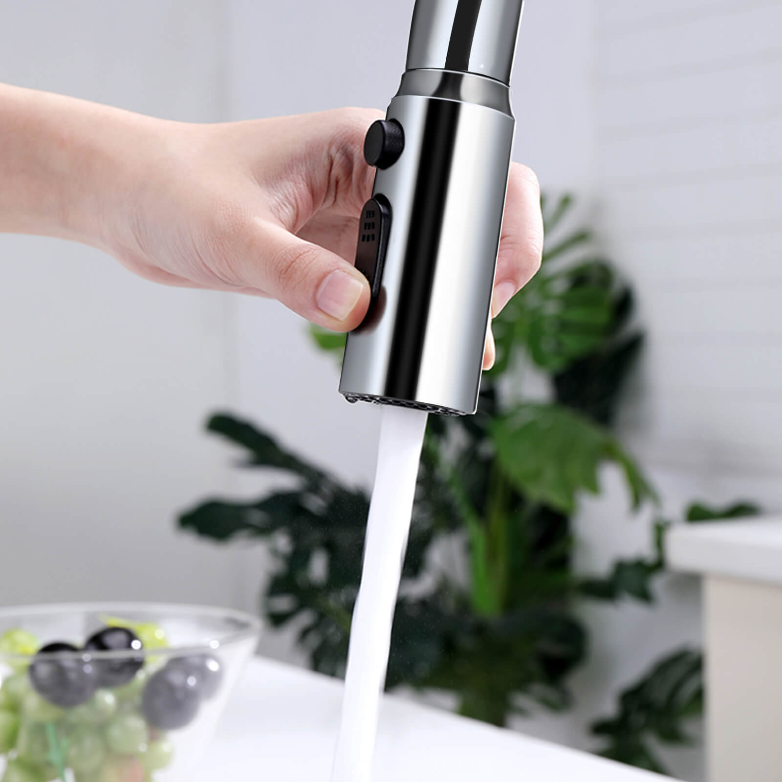 Recertified-Lefton Touchless Sensor Kitchen Faucet with Temperature Display-KF2206-US