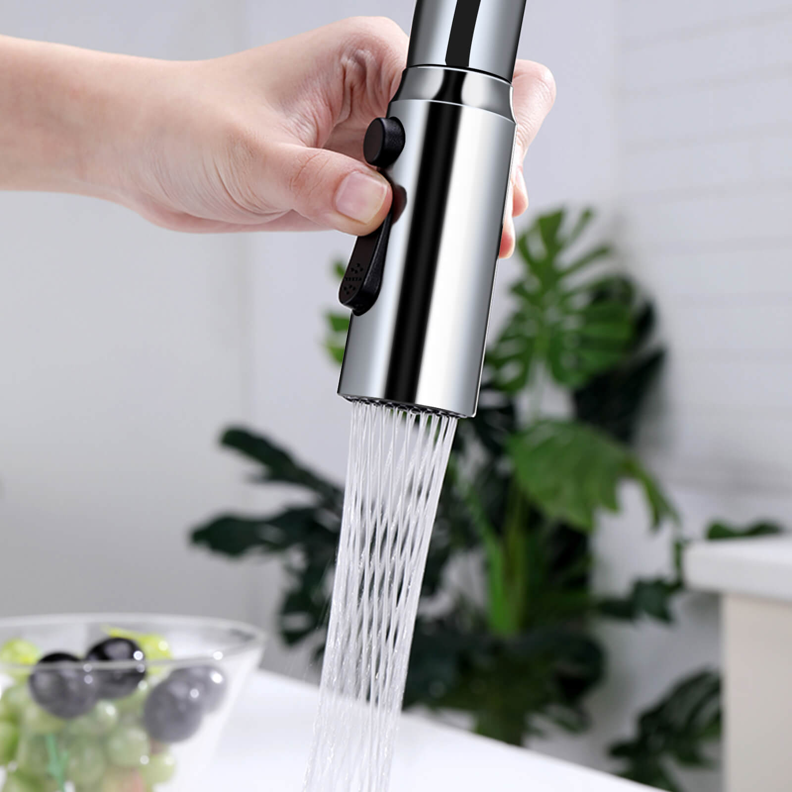 Recertified-Lefton Touchless Sensor Kitchen Faucet with Temperature Display-KF2206-US