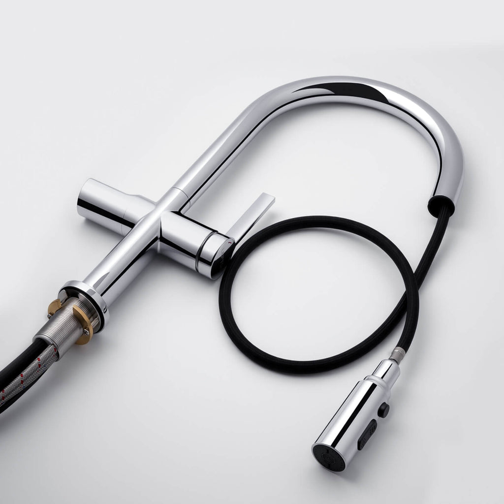 Recertified-Lefton Touchless Sensor Kitchen Faucet with Temperature Display-KF2206-US
