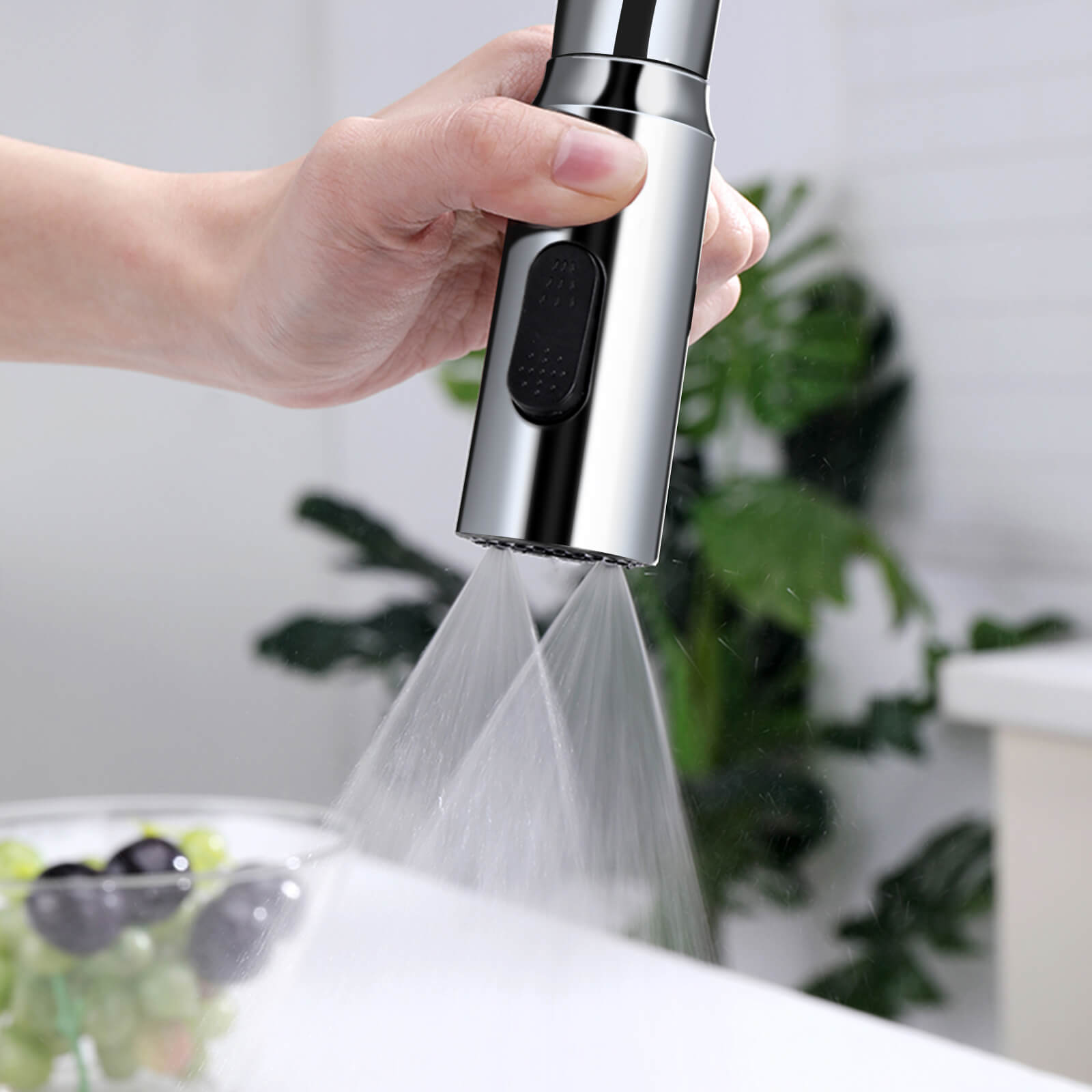 Recertified-Lefton Touchless Sensor Kitchen Faucet with Temperature Display-KF2206-US