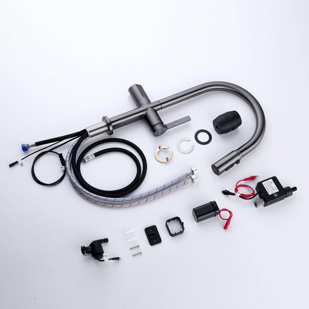 Recertified-Lefton Touchless Sensor Kitchen Faucet with Temperature Display-KF2206-US